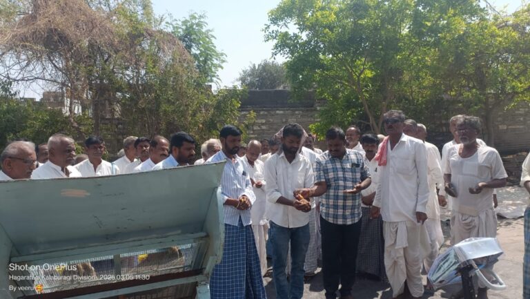 ಹಗರಟಗಿ ಗ್ರಾಮದಲ್ಲಿ ತೋಗರಿ ಖರೀದಿ ಕೇಂದ್ರಕ್ಕೆ ಚಾಲನೆ