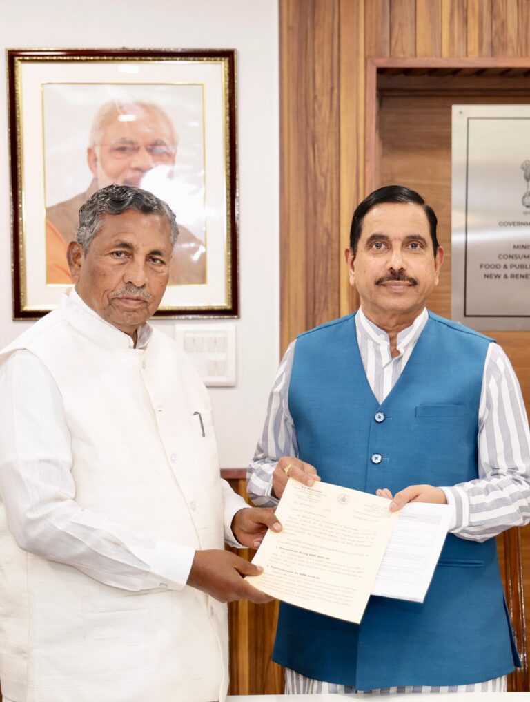 ಬಾಕಿ ಎಂಎಸ್‌ಪಿ ಅನುದಾನ ಬಿಡುಗಡೆಗೆ ಕೇಂದ್ರದ ಸಮ್ಮತಿ: ಸಚಿವ ಕೆ.ಹೆಚ್. ಮುನಿಯಪ್ಪ ಭೇಟಿ