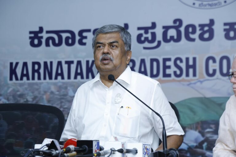 ಬಿಜೆಪಿ ಕಚೇರಿಯೇ ನ್ಯಾಯಾಲಯವಲ್ಲ, ನಾಗೇಂದ್ರ ಮೇಲಿನ ಆರೋಪ ಕೇವಲ ಷಡ್ಯಂತ್ರ: ಕೆಪಿಸಿಸಿ ಅಧ್ಯಕ್ಷ ಬಿ.ಕೆ. ಹರಿಪ್ರಸಾದ್ ಆಕ್ರೋಶ